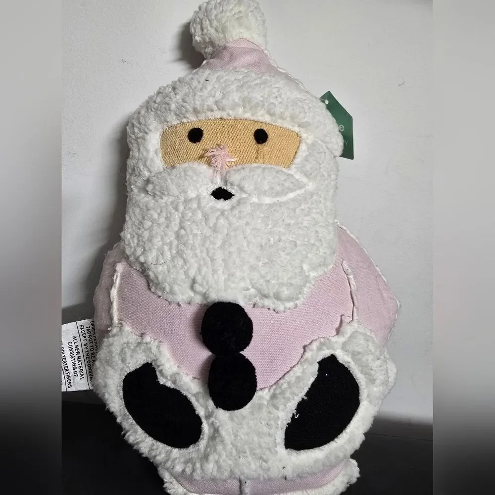 Mrs. Claus' Bakery Santa Christmas Shaped Gingerbread Throw Pillow, 12x18
